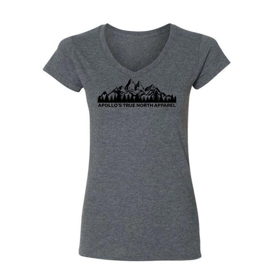 Mountains | Soft Cotton Women's V-Neck Tee