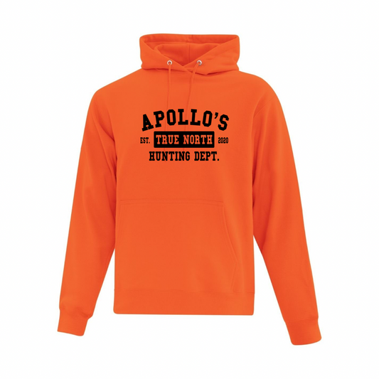 Sudadera con capucha naranja brillante del Departamento de Caza de Apolo