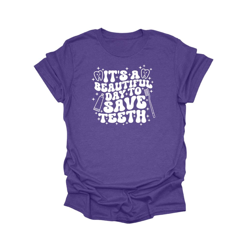 A Beautiful Day - Heather Purple T-Shirt [NC Dental Hygiene Week]